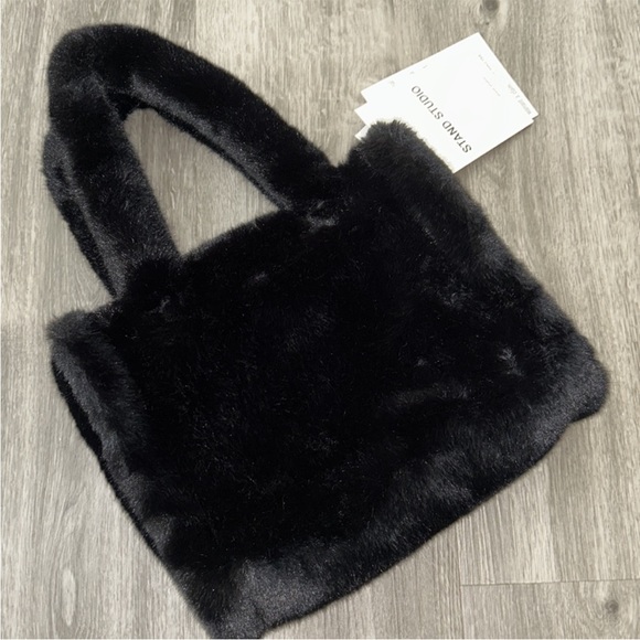 Authentic stand studio faux fur Liz tote bag - Picture 1 of 13